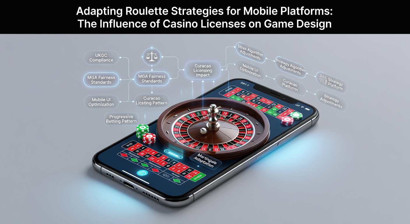 Mobiele roulette interface met licentie-invloed op ontwerp