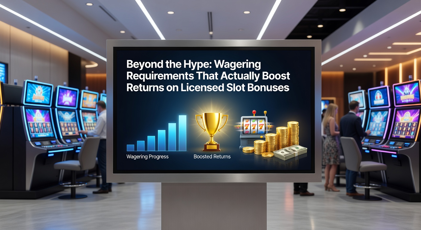 Grafiek die lage omzetvereisten vergelijkt met hogere returns op KSA-gelicenseerde slotbonussen, met staafdiagrammen van RTP en uitbetalingspercentages