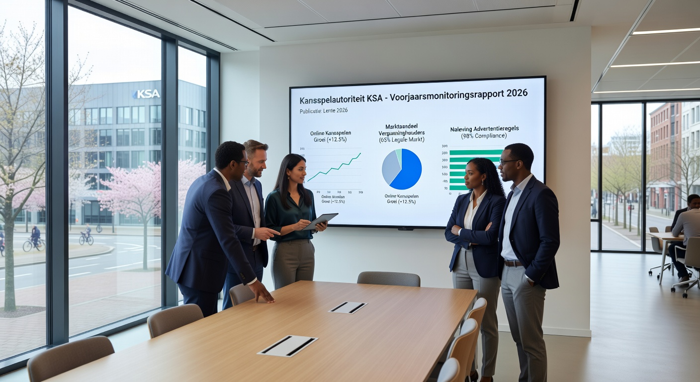 Spelers aan de finaletafel van het WSOP Circuit Main Event in Amsterdam, met Pedro Olaio Jorge die de trofee optilt te midden van juichende fans