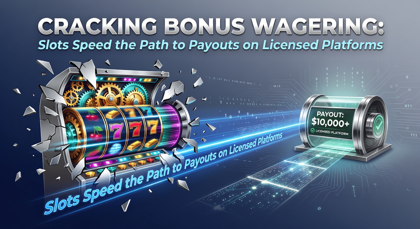 Dynamische slotschermen met bonusuitbetalingen op een gelicenseerd casino-platform, symboliserend snelle wagering-voltooiing