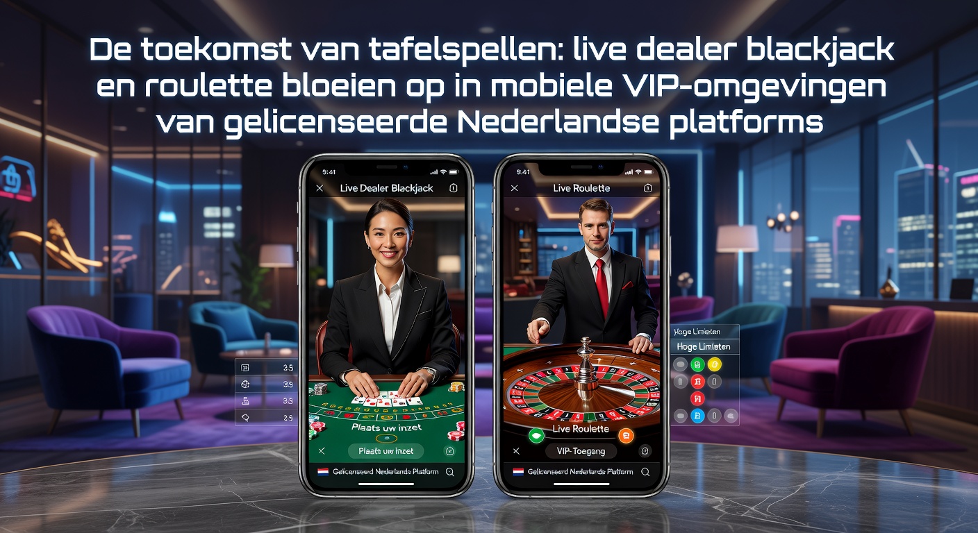 Live dealer blackjack tafel op een mobiel scherm in een luxe VIP-omgeving met Nederlandse spelers
