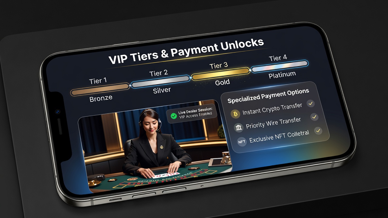 Smartphone scherm met live blackjack tafel en VIP betalingsdashboard op een KSA-gelicentieerde app