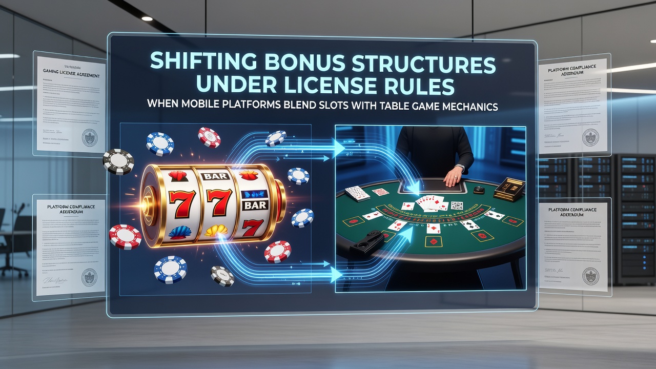 Mobiele platforms combineren slots en tafelspellen met aangepaste bonusstructuren volgens licentieregels