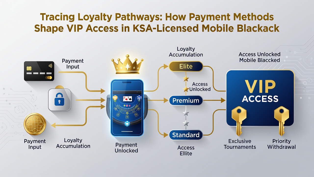 Detailopname van VIP-dashboard met betalingsgeschiedenis en loyaliteitspunten in een KSA-gelicentieerde mobiele app